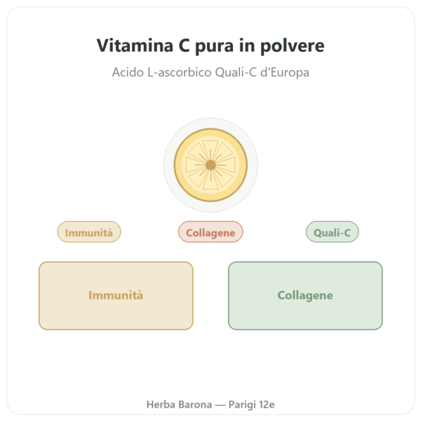 Vitamina C pura Quali®-C polvere 100 g – Dynveo presentazione Paris Herba Barona