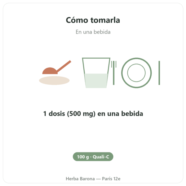 Vitamina C pura Quali®-C en polvo 100 g – Dynveo modo de empleo y dosis Paris Herba Barona
