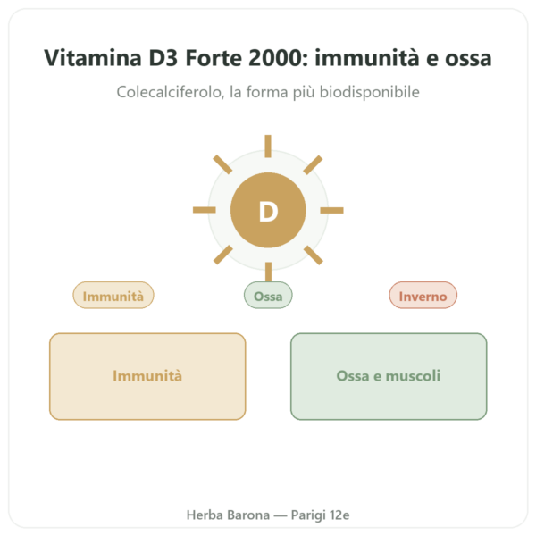 Vitamina D3 FORTE – 2000 UI – Dr. Jacob's presentazione Paris Herba Barona