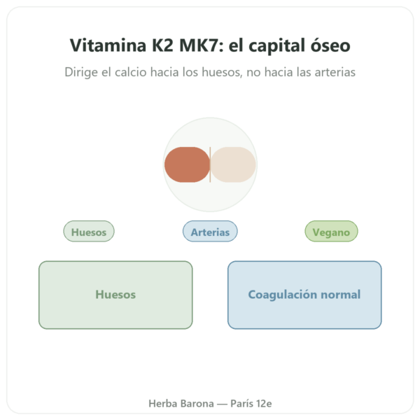 Vitamina K2 MK7 – 80µg – Dynveo – 60 cápsulas presentación Paris Herba Barona