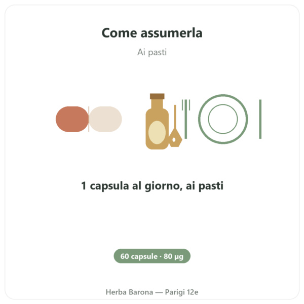 Vitamina K2 MK7 – 80µg – Dynveo – 60 capsule modo d'uso e dosaggio Paris Herba Barona
