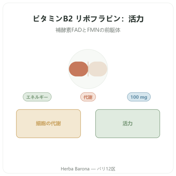 ビタミンB2 リボフラビン Now Foods 100mg 100カプセル presentation Paris Herba Barona