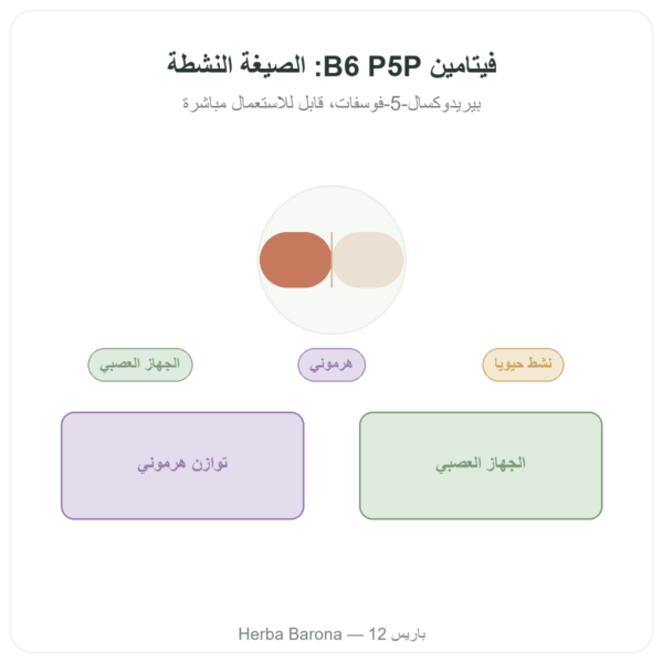 فيتامين B6 – بيريدوكسال-5-فوسفات (P5P) – Dynveo – 60 كبسولة عرض المنتج Paris Herba Barona