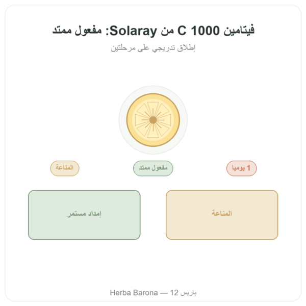 فيتامين C 1000 ملغ من Solaray ذو الفعل الممتد – 100 قرص عرض المنتج Paris Herba Barona