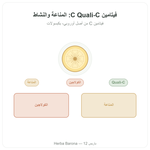 فيتامين C Quali®-C - Dynveo – 500mg – 60 كبسولة عرض المنتج Paris Herba Barona