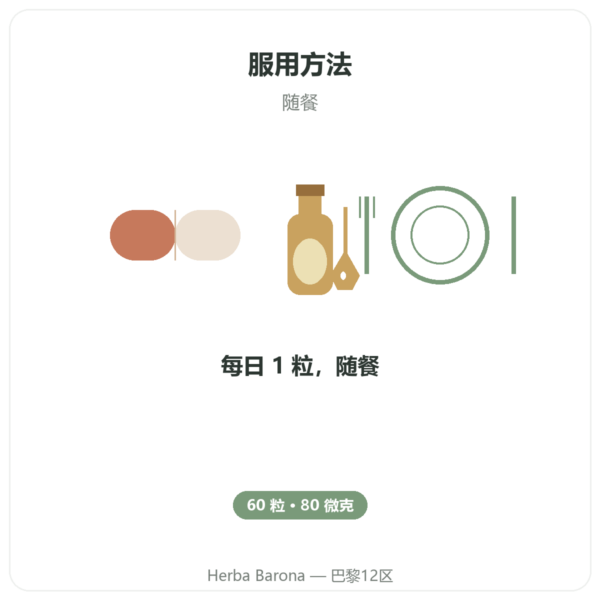 维生素K2 MK7 – 80µg – Dynveo – 60粒 使用方法与建议剂量 Paris Herba Barona