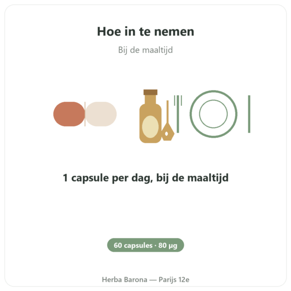 Vitamine K2 MK7 Dynveo 80 µg 60 capsules gebruiksaanwijzing en dosering Paris Herba Barona