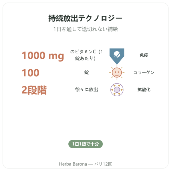 ビタミンC 1000mg Solaray 持続放出 – 100錠 benefits and key facts Paris Herba Barona