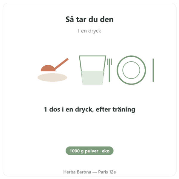 Whey Protein Bio ORGANIC 1000g – Ekologiskt protein användning och dosering Paris Herba Barona