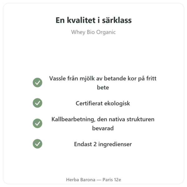 Whey Protein Bio ORGANIC 1000g – Ekologiskt protein kvalitet Paris Herba Barona
