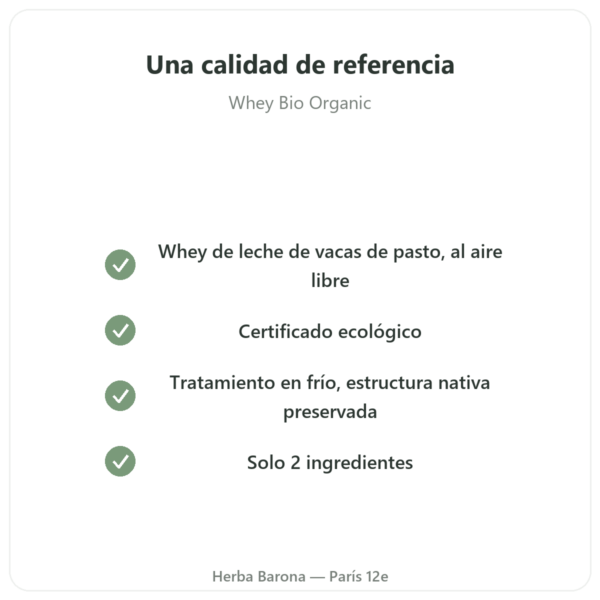 Whey Proteína Bio ORGANIC – 1000 g calidad Paris Herba Barona