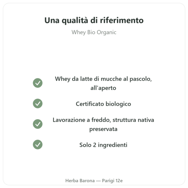 Whey Proteina Bio ORGANIC 1000g - Proteina bio qualità Paris Herba Barona