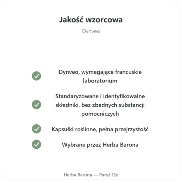 Witamina D3 roślinna Dynveo 2000 UI 60 kapsułek jakość Paris Herba Barona