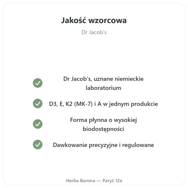 Witamina DEKA - Dr Jacob's - Krople jakość Paris Herba Barona
