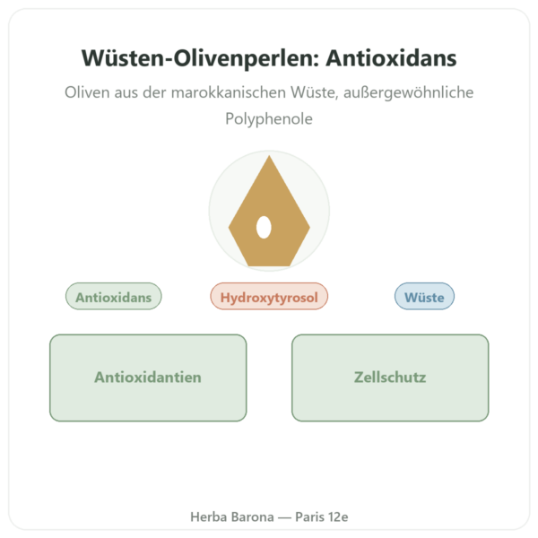 Wüsten-Oliven-Perlen NaturaMedicatrix 340 g Vorstellung Paris Herba Barona