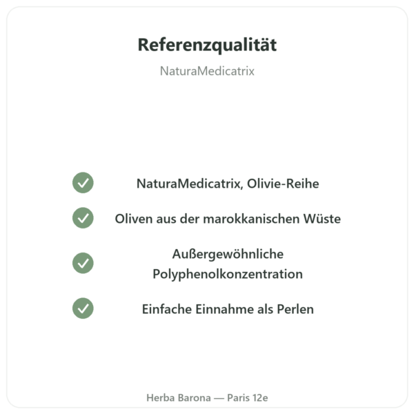 Wüsten-Oliven-Perlen NaturaMedicatrix 340 g Qualität Paris Herba Barona