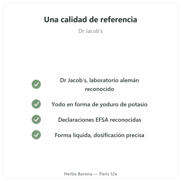 Yodo en Gotas – Dr Jacob's calidad Paris Herba Barona