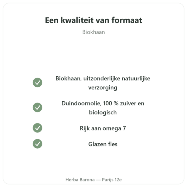 Zeeduindoornolie Bio – 100ml – Biokhaan kwaliteit Paris Herba Barona