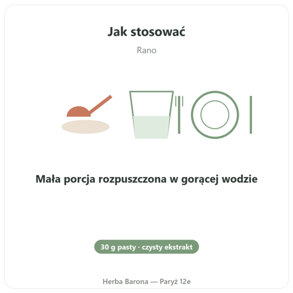 Żeń-szeń koreański w paście, czysty ekstrakt Il HWA – słoik 30 g sposób użycia i dawkowanie Paris Herba Barona