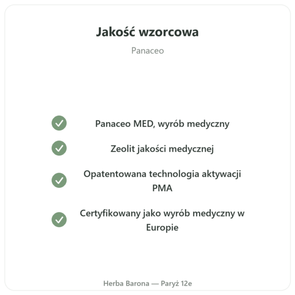 Zeolit Panaceo MED Darm-Repair 200 kapsułek jakość Paris Herba Barona