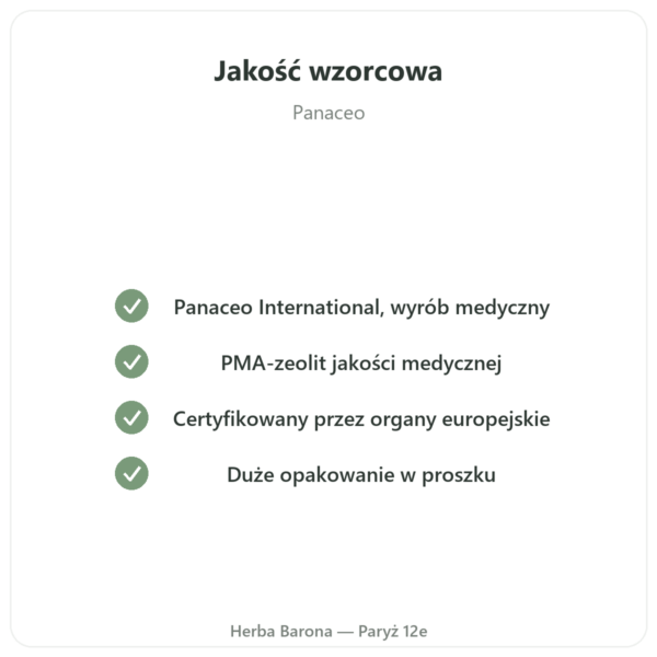 Zeolit Panaceo MED Darm-Repair Proszek — 400 g jakość Paris Herba Barona