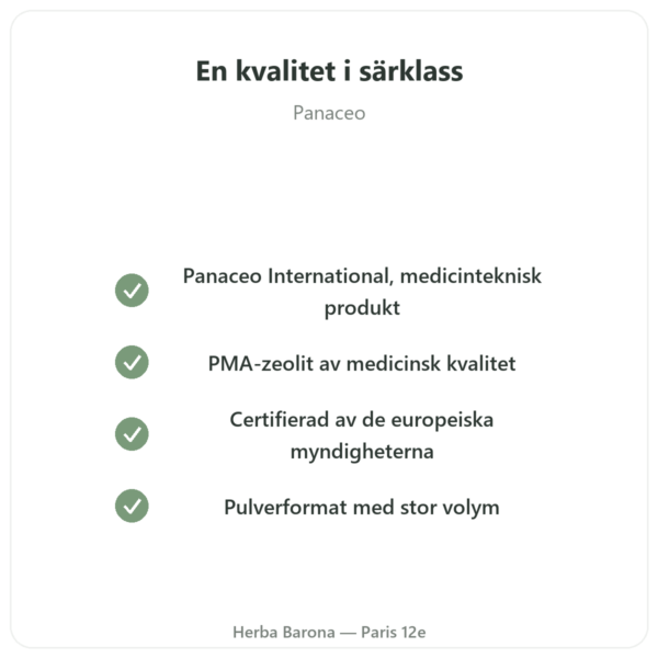 Zeolit Panaceo MED Darm-Repair Pulver — 400 g kvalitet Paris Herba Barona