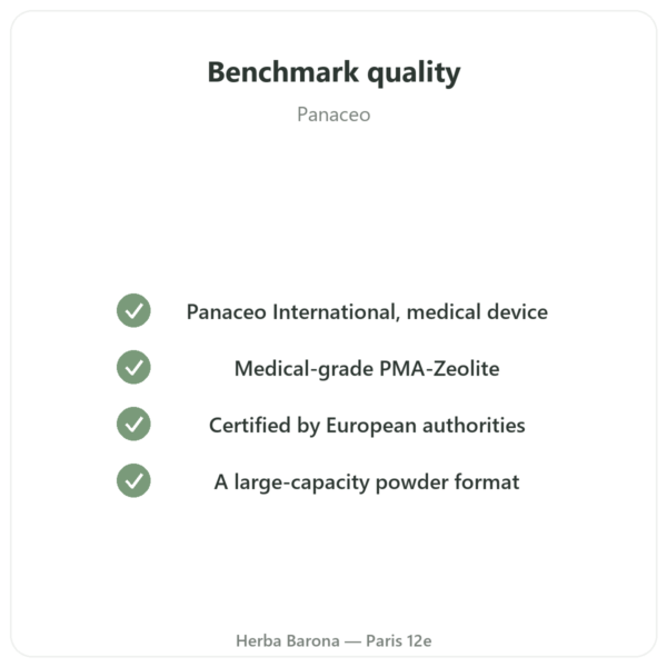 Zeolite Panaceo MED Darm-Repair Powder — 400g quality Paris Herba Barona