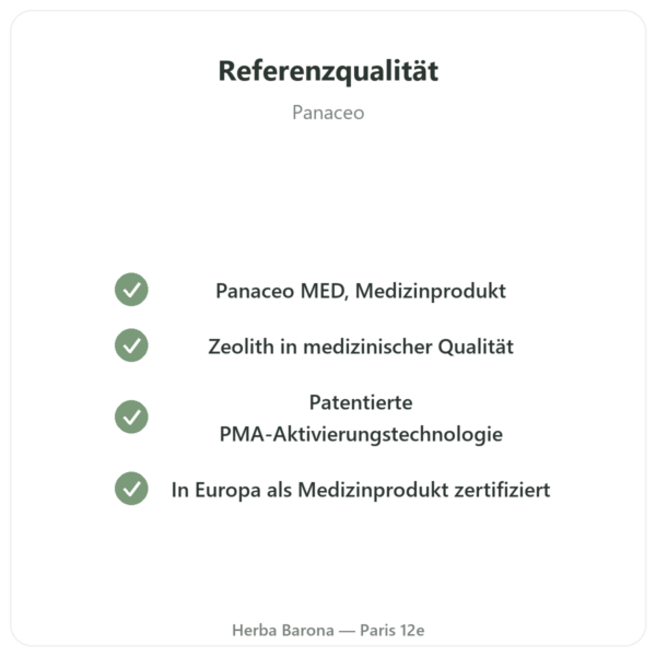 Zeolith Panaceo MED Darm-Repair – 200 Kapseln Qualität Paris Herba Barona