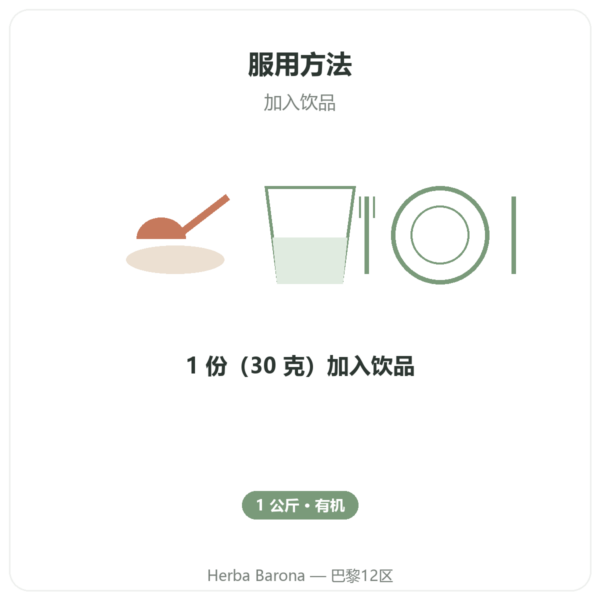 有机植物蛋白 – Dynveo – 1 kg 使用方法与建议剂量 Paris Herba Barona