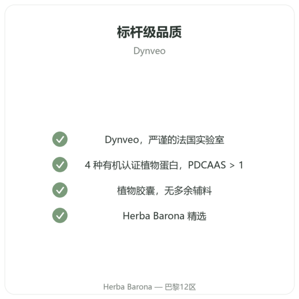 有机植物蛋白 – Dynveo – 1 kg 品质保证 Paris Herba Barona