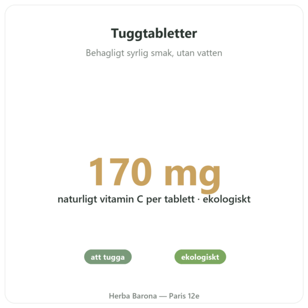 Acerola Bio – Novoma – 30 tabletter fördelar och nyckelfakta Paris Herba Barona