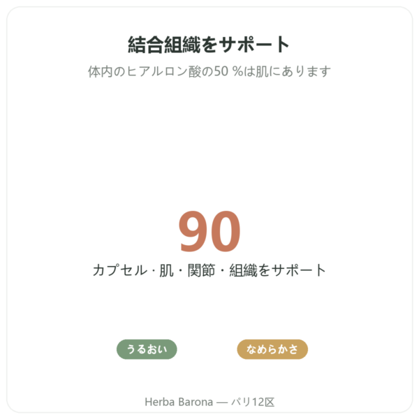 ヒアルロン酸 – Novoma – 90カプセル benefits and key facts Paris Herba Barona
