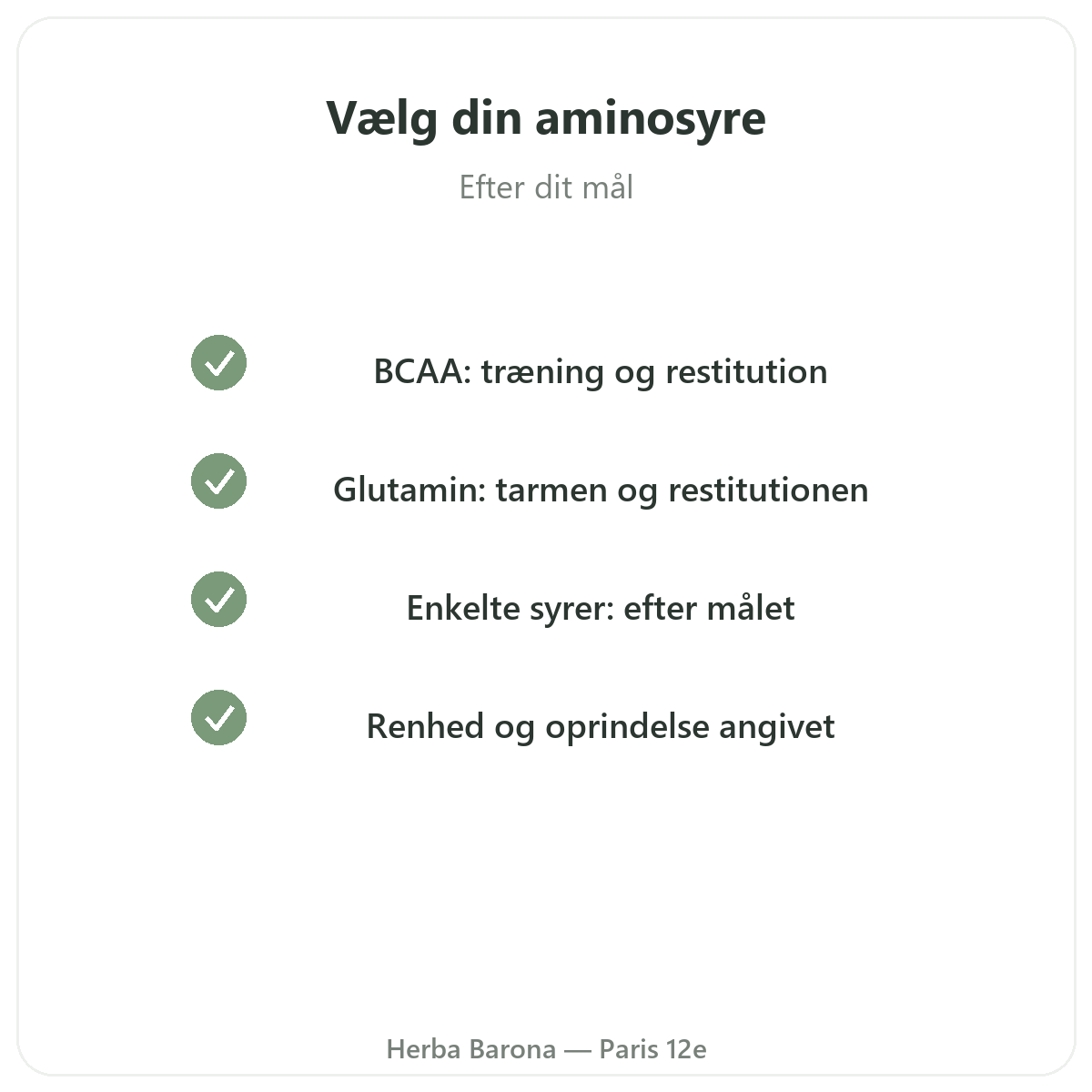 Aminosyrer Paris - kvalitetsløfter hos Herba Barona Paris 12