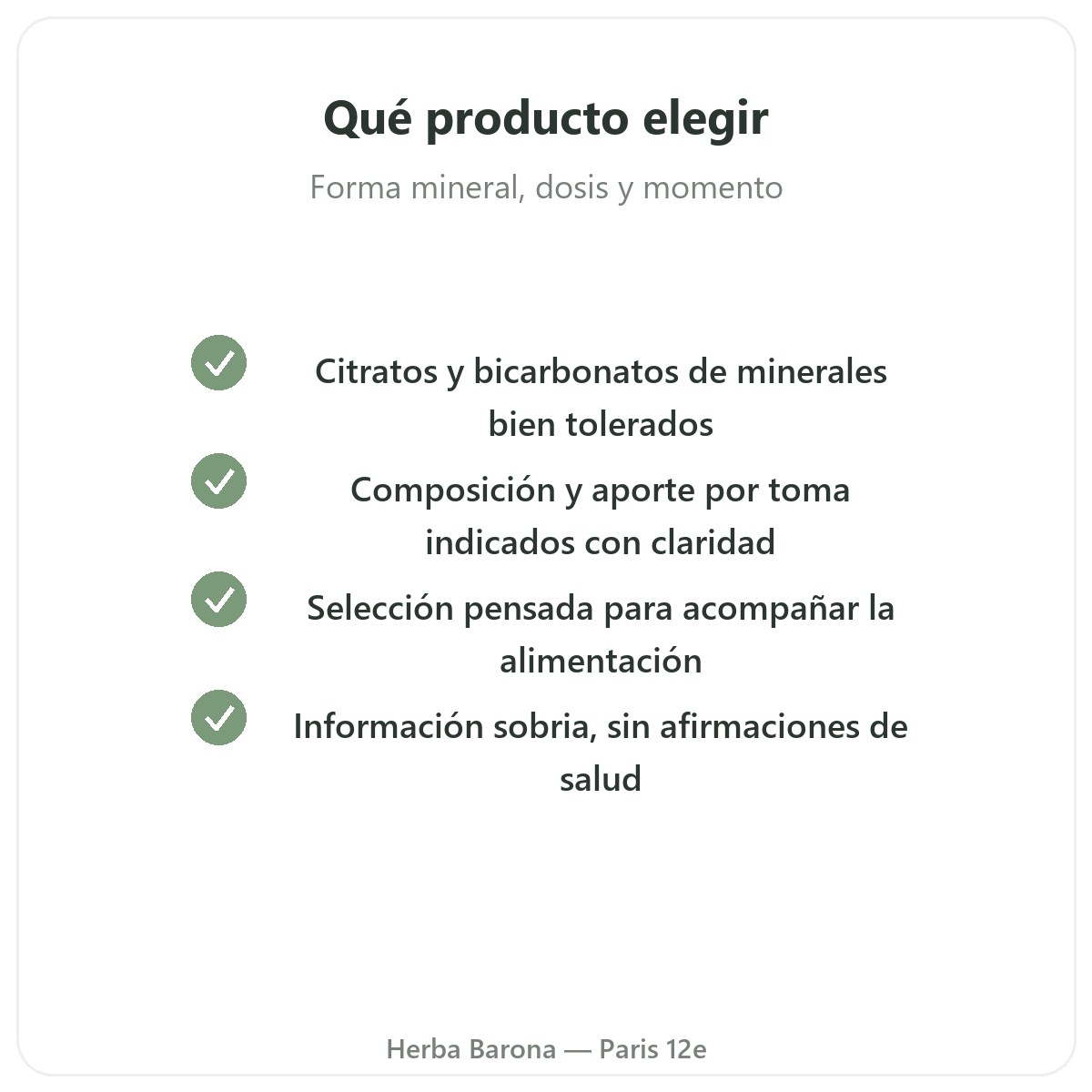 Equilibrio ácido-base - activos clave que elegir en Herba Barona Paris 12e