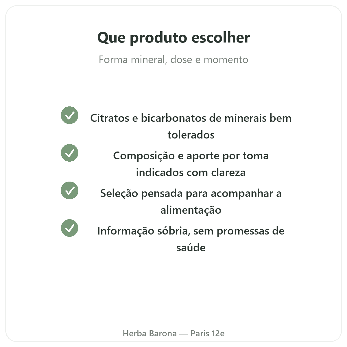 Equilíbrio ácido-base - activos-chave a escolher na Herba Barona Paris 12e