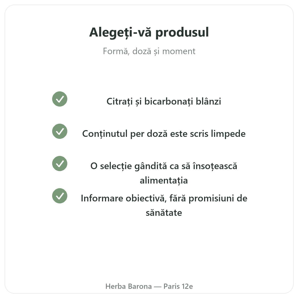 Equilibre acido-basique - actifs cles a choisir chez Herba Barona Paris 12e