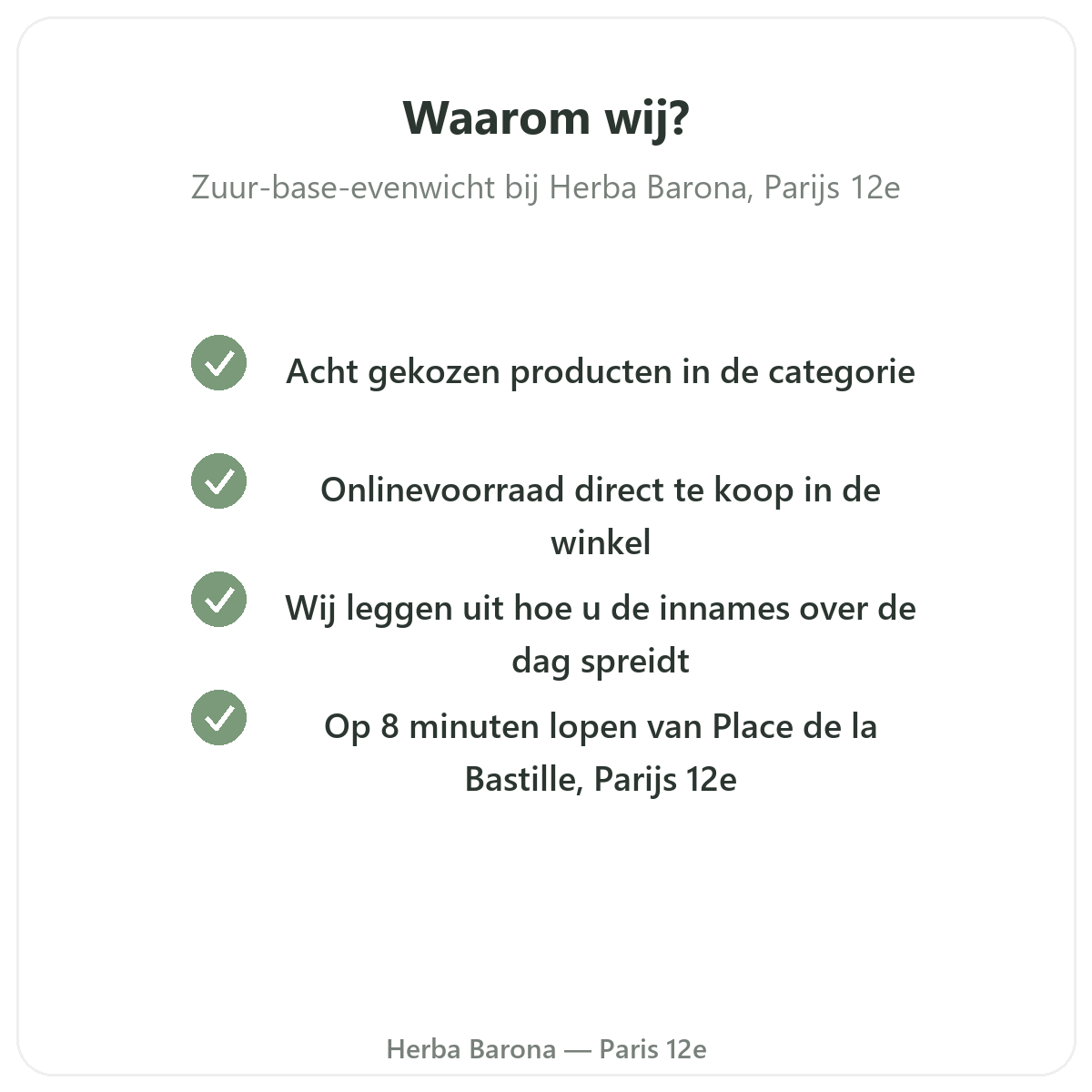Waarom Zuur-base balans kopen in Parijs bij Herba Barona Parijs 12e