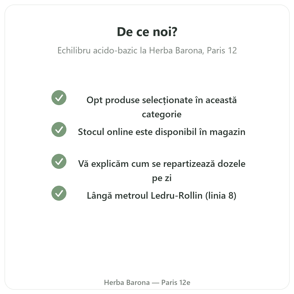 Pourquoi acheter Equilibre acido-basique a Paris chez Herba Barona Paris 12e