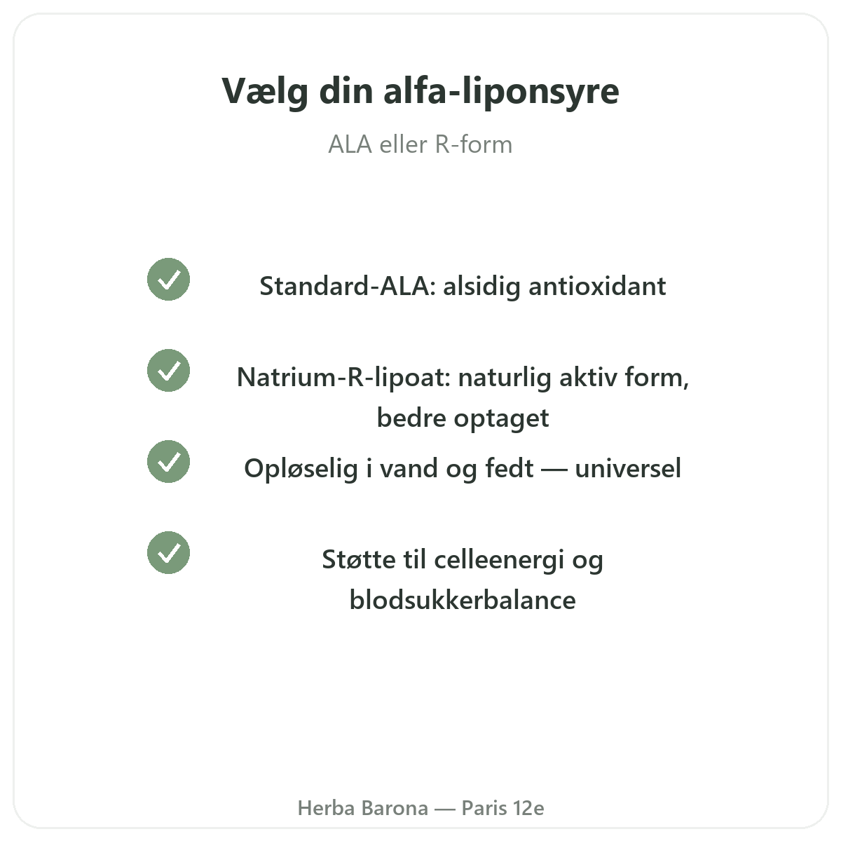 Alfaliponsyre Paris - kvalitetsløfter hos Herba Barona Paris 12