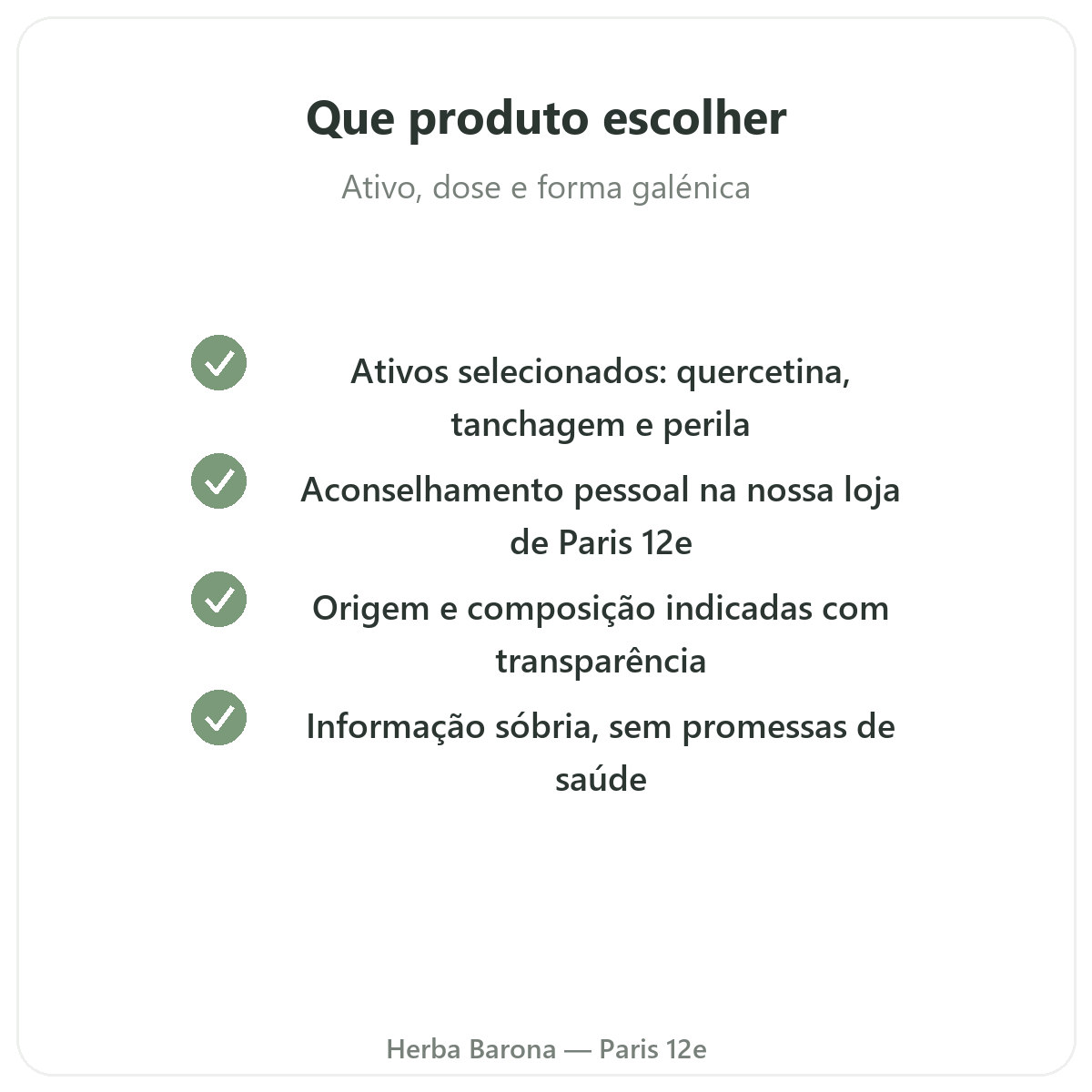 Suplementos para alergias - ativos-chave a escolher na Herba Barona Paris 12e