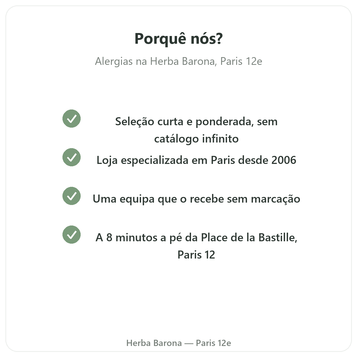Porquê comprar suplementos para alergias em Paris na Herba Barona Paris 12e