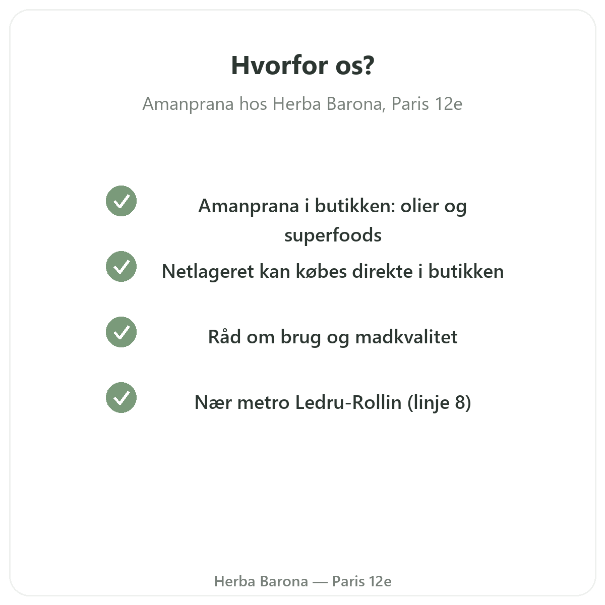 Hvorfor købe Amanprana i Paris hos Herba Barona Paris 12