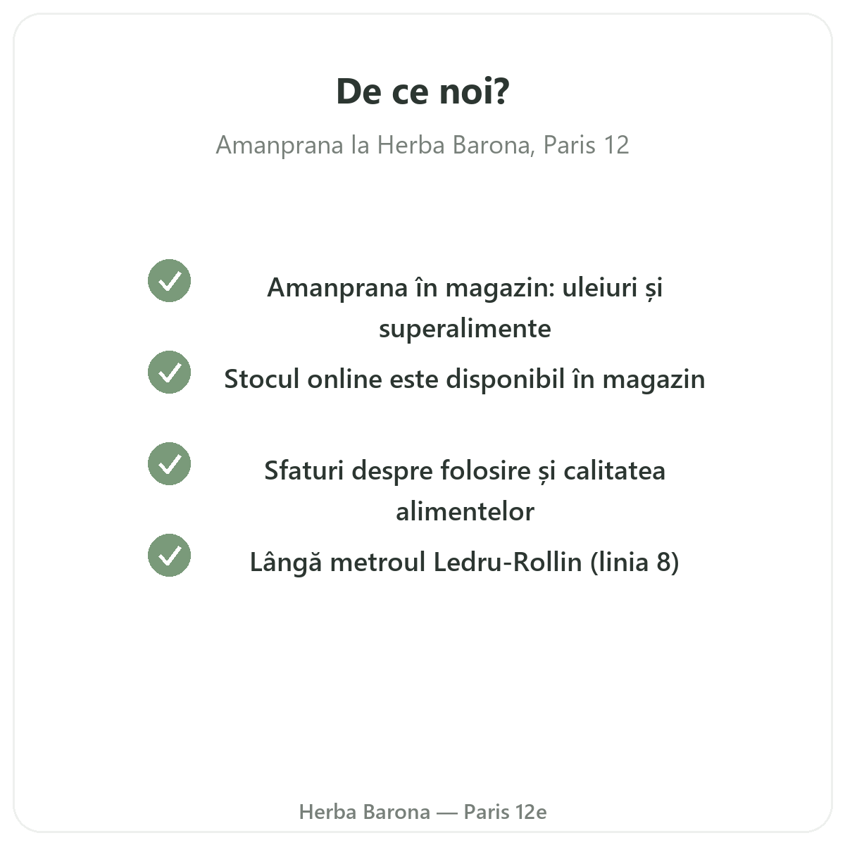 De ce sa cumparati Amanprana la Paris de la Herba Barona Paris, arondismentul 12