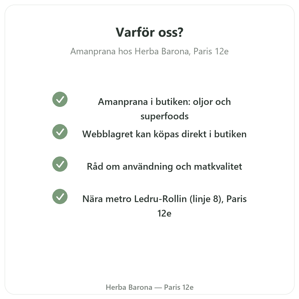 Varför köpa Amanprana i Paris hos Herba Barona Paris 12e