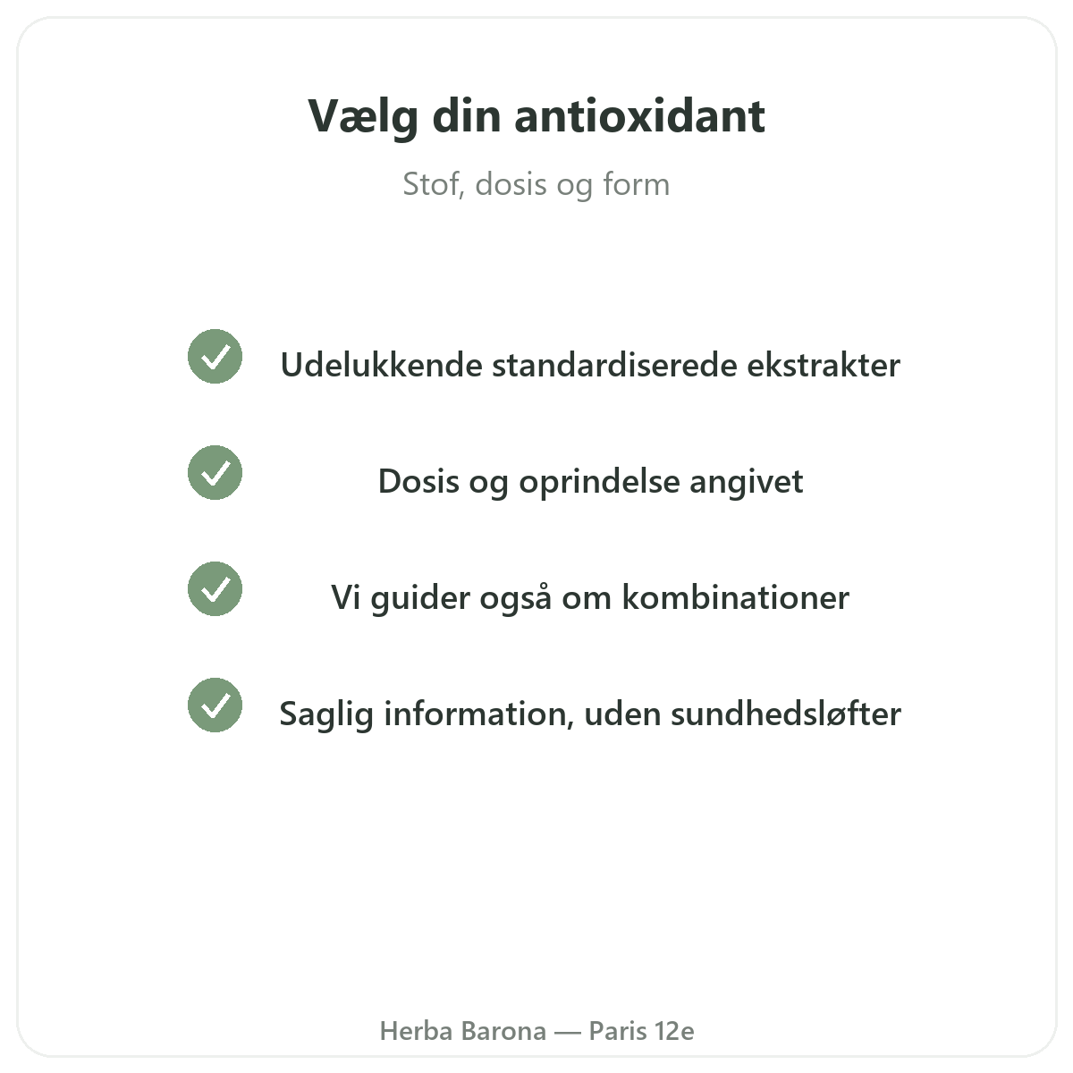 Antioxidant i Paris - kvalitetsløfter hos Herba Barona Paris 12