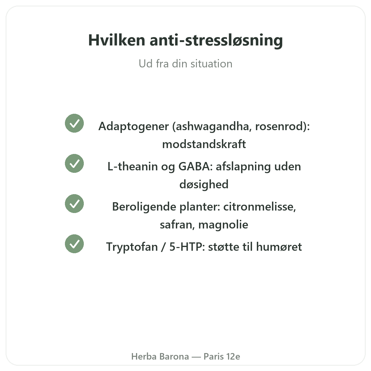 Anti-stress i Paris - kvalitetsløfter hos Herba Barona Paris 12