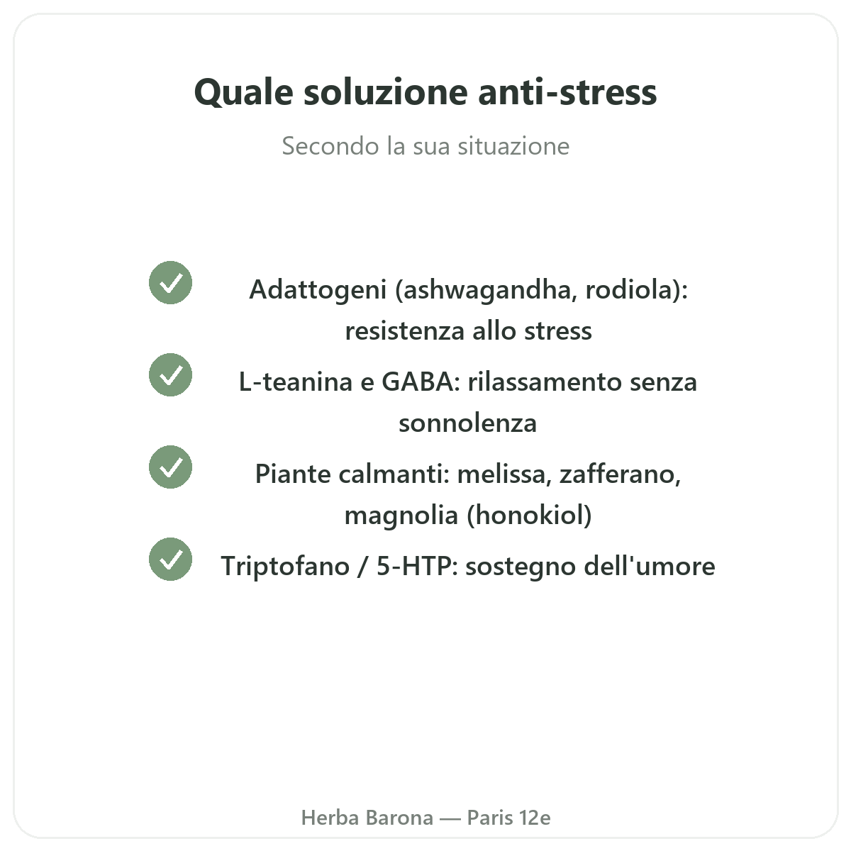 Antistress Parigi - impegni di qualità da Herba Barona Parigi 12e