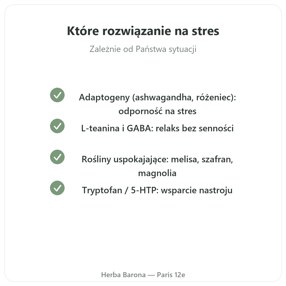Antystres w Paryżu - zobowiązania jakościowe u Herba Barona Paryż 12