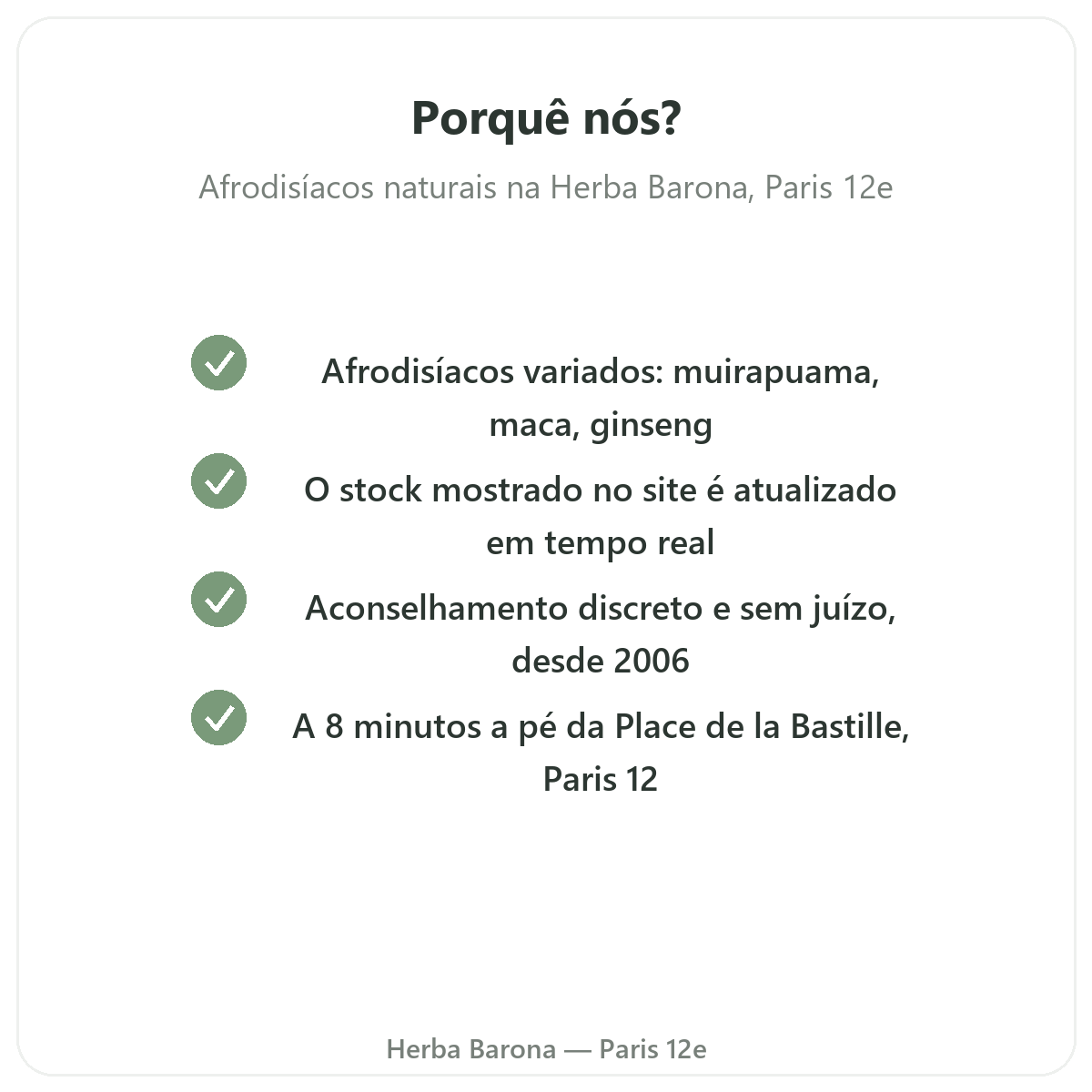Porquê comprar os seus afrodisíacos naturais em Paris na Herba Barona Paris 12e