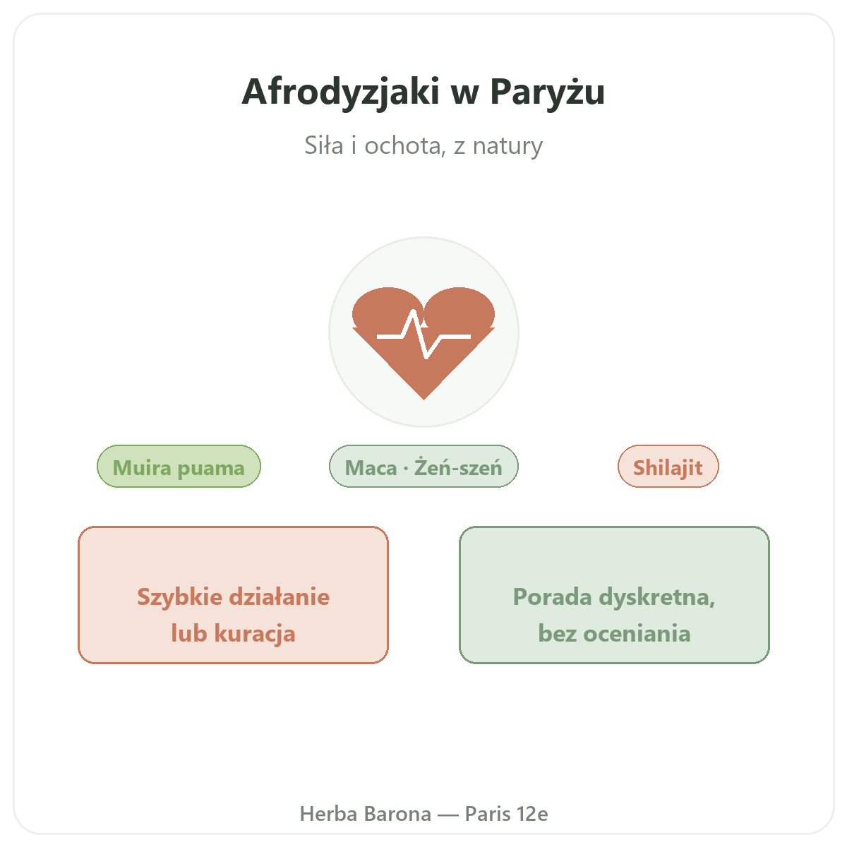 Naturalne afrodyzjaki w Paryżu — prezentacja — Herba Barona Paris 12e